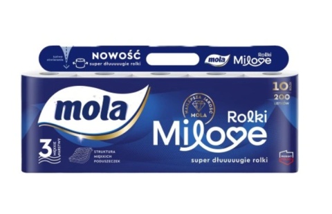 Papier Toaletowy Mola Milove Rolki 10 sztuk