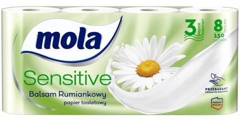 Papier Toaletowy Mola Sensitive Balsam Rumiankowy 8 rolek
