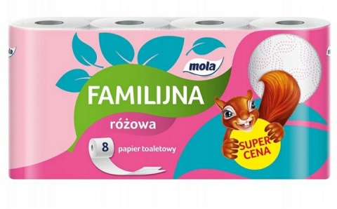 Papier Toaletowy bezzapachowy Mola Familijna Różowa