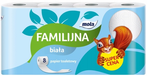 Papier Toaletowy bezzapachowy Mola Familijna Biała