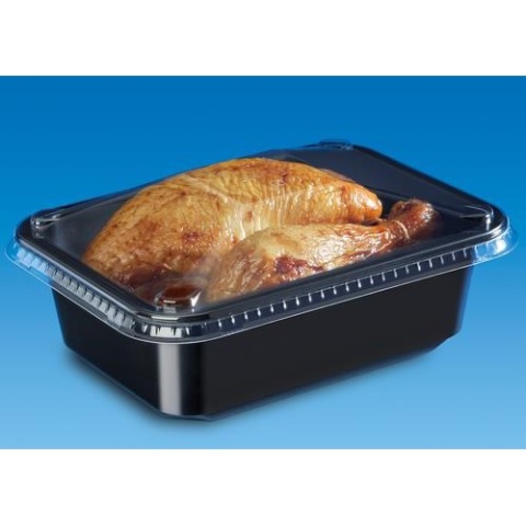 Pojemnik PP do zgrzewu niedzielony czarny 1,4L