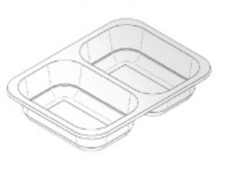 Pojemnik PP do zgrzewu 2-dzielny przezroczysty 250 + 250ml