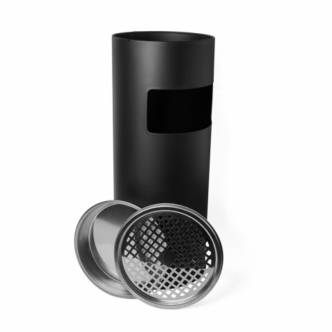 Popielnica stojąca duża czarna 25x60