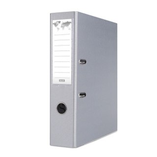 Segregator dźwigniowy z szyną A4 75mm szary Basic (21024221-10)