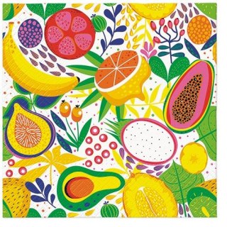 Serwetki Lunch Tropical Delight różne celuloza [mm:] 330x330 Paw (SDL139000)