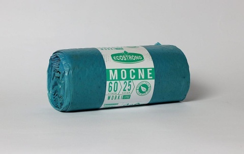 Worki na śmieci 60L Strong LDPE niebieskie