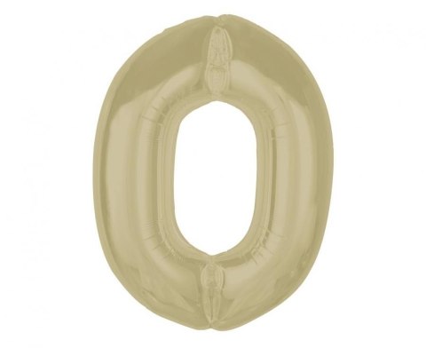 Balon foliowy Smart cyfra 0, matowa latte, 92 cm Godan (CH-S9L0)