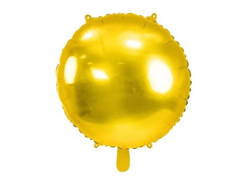 Balon foliowy okrągły Pastylka złota 31cal Partydeco (FB178-019)
