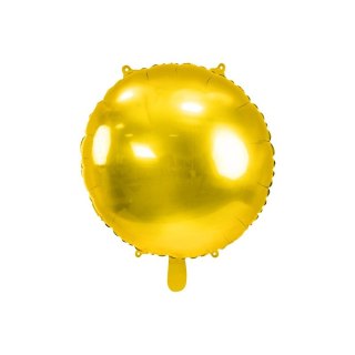 Balon foliowy okrągły Pastylka złota 31cal Partydeco (FB178-019)