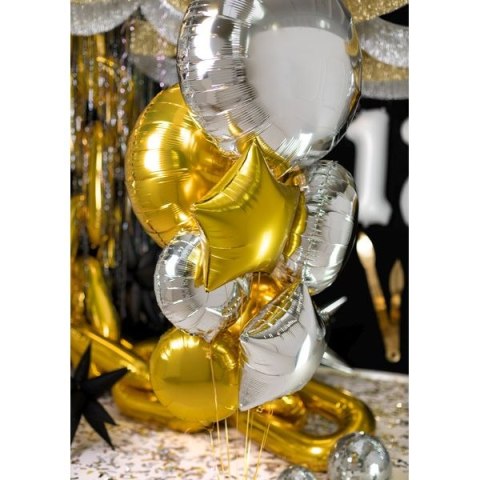Balon foliowy okrągły Pastylka złota 31cal Partydeco (FB178-019)