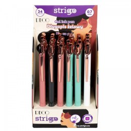 Długopis żelowy DECO wkład niebieski 0,7mm Strigo (SSC461)