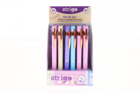 Długopis żelowy wkład niebieski 0,3mm Strigo (SSC388)