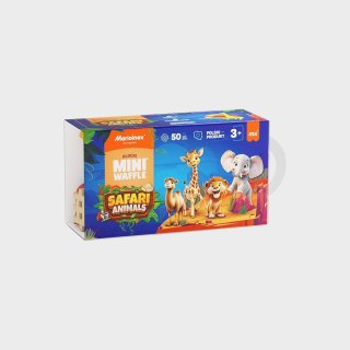 Klocki konstrukcyjne Mini Waffle 50el Animals Safari Marioinex (5903033907092)