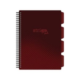 Kołozeszyt (kołonotatnik) BASIC BORDOWY B5 100k. 80g krata Strigo (PADS059)