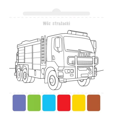 Książka dla dzieci Użyj wody, zbudź kolory! Pojazdy Aksjomat