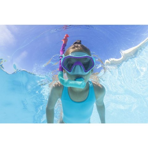 Maska pływacka Dziecięcy Zestaw Do Nurkowania Różowy Maska, Płetwy, Rurka Best Way (14444)