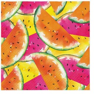 Serwetki Lunch Juicy Watermelons mix bibuła [mm:] 330x330 Paw (SDL137400)