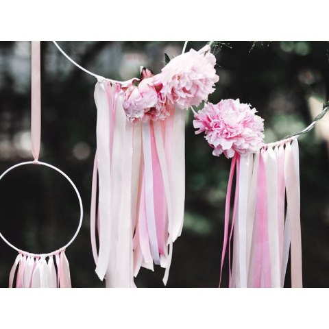 Wstążka satynowa 6x25 [mm x m] różowy jasny Partydeco (TS6-081PJ)