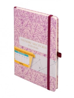 Kalendarz książkowy (terminarz) Nauczyciela kwiaty A5 Antra (2025/2026)