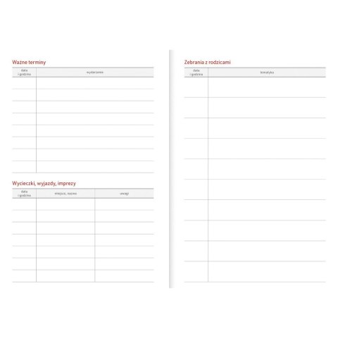 Kalendarz nauczyciela książkowy (terminarz) PCV EKO bezbarwny B6 Wydawnictwo Wokół Nas (A5TN089B)