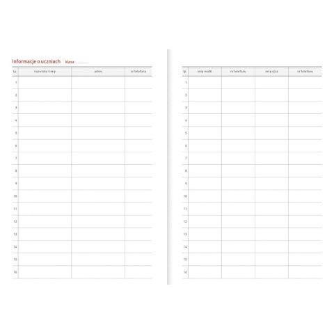 Kalendarz nauczyciela książkowy (terminarz) PCV EKO bezbarwny B6 Wydawnictwo Wokół Nas (A5TN089B)