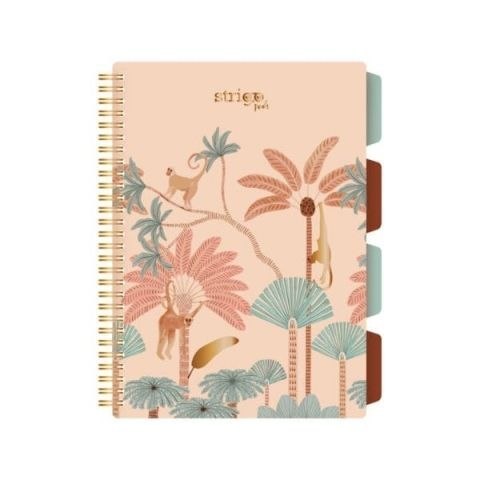 Kołozeszyt (kołonotatnik) AFRYKA pastelowy beż B5 100k. 80g krata Strigo (PADS070)