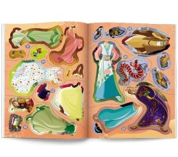 Książeczka edukacyjna Disney Księżniczka. Brokatowe Ubieranki Ameet (SDLB 9107)