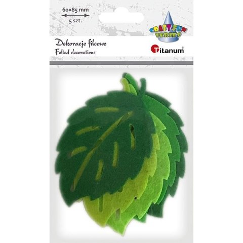 Ozdoba filcowa Craft-Fun Series Liście ażurowe Titanum (3629)