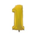 Balon foliowy złoty matowy cyfra 1 45 cali 45cal Godan (hs-c45zm1)