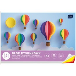 Blok rysunkowy Interdruk bloki A4 kolorowy 80g 20k 210mm x 297mm (BLRK)