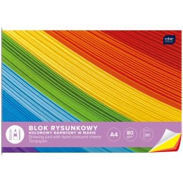 Blok rysunkowy Interdruk bloki A4 kolorowy 80g 20k 210mm x 297mm (BLRK)