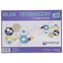 Blok techniczny Wektor A4 biały 160g 10k 210mm x 297mm