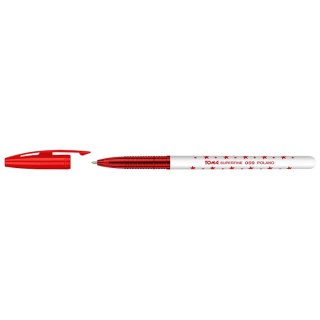 Długopis gwiazdki czerwony wkład czerwony 0,3mm Toma (TO-059 2 2)