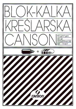 Kalka kreślarska Canson A4 - przezroczysty 90g 210mm x 297mm (200005322)