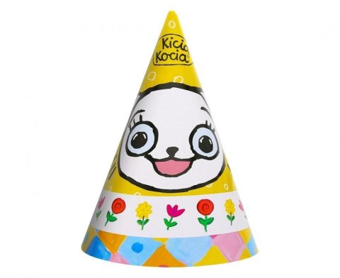 Czapka party Kici kocia mix papier Godan (PM-CKKO)