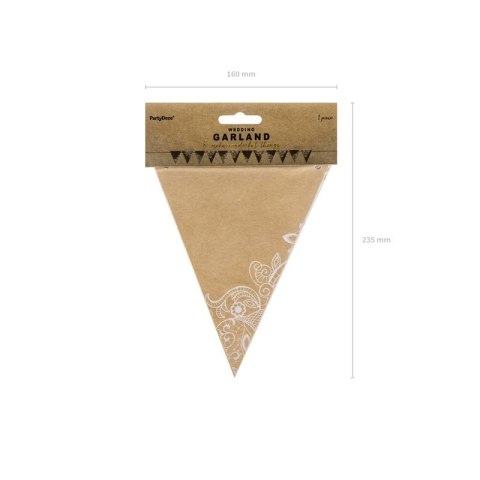 Girlanda Flagietki, kraft, 2,1 m Partydeco (FLG17)