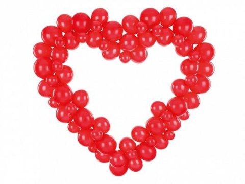Girlanda balonowa ze stelażem Serce, czerwony, 160 cm Partydeco (GBS3-007J)