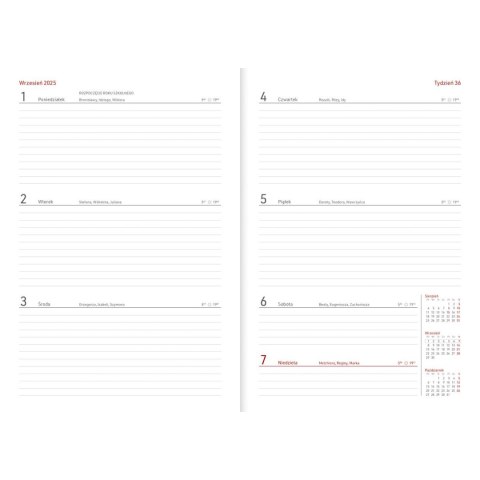 Kalendarz nauczyciela książkowy (terminarz) PCV BEZBARWNY terminarz nauczyciela B5 Wydawnictwo Wokół Nas (KWIATY)