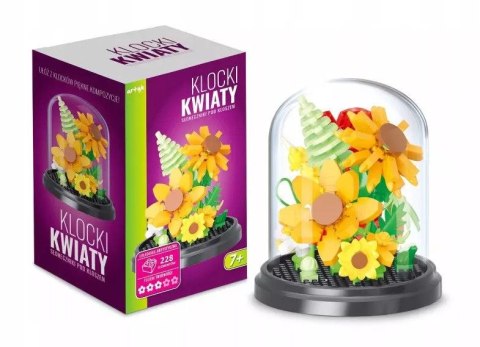 Klocki konstrukcyjne kwiaty Słoneczniki pod kloszem 228el Artyk (137013)