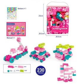 Klocki konstrukcyjne różowe 230 el. Lean (23507)