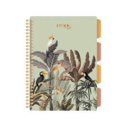 Kołozeszyt (kołonotatnik) AFRYKA PASTELOWY ZIELONY B5 100k. 80g krata Strigo (PADS069)