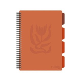 Kołozeszyt (kołonotatnik) FLORAL CEGLANY B5 100k. 80g krata Strigo (PADS046)