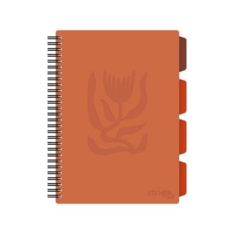 Kołozeszyt (kołonotatnik) FLORAL CEGLANY B5 100k. 80g krata Strigo (PADS046)