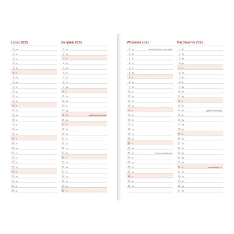 Kalendarz biurkowy GRANATOWY VIVELLA A5 A5 Wydawnictwo Wokół Nas (A5TO65B-)