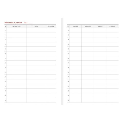 Kalendarz nauczyciela książkowy (terminarz) PCV KOTY bezbarwny B6 Wydawnictwo Wokół Nas (A5TN089B)