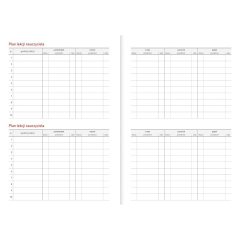 Kalendarz nauczyciela książkowy (terminarz) PCV KOTY bezbarwny B6 Wydawnictwo Wokół Nas (A5TN089B)