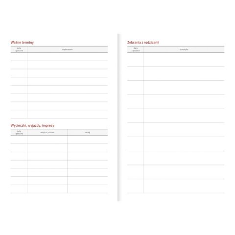 Kalendarz nauczyciela książkowy (terminarz) PCV ROWER bezbarwny A5 Wydawnictwo Wokół Nas (A5TN078B)