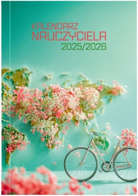 Kalendarz nauczyciela książkowy (terminarz) PCV ROWER bezbarwny B6 Wydawnictwo Wokół Nas (A5TN089B)