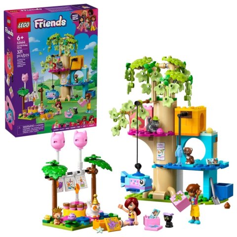 Klocki konstrukcyjne Lego Friends Kocie przyjęcie urodzinowe i domek na drzewie (42666)