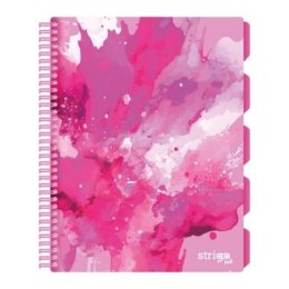 Kołozeszyt (kołonotatnik) FUSION ROŻOWY A4 100k. 80g krata Strigo (PADS002)